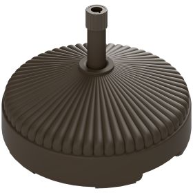 Round Patio Umbrella Base Holder, Heavy Duty Outdoor Umbrella Stand Base, Filled Up To 62lbs With Stand Or 51lbs With Water For Garden, Poolside, Brow