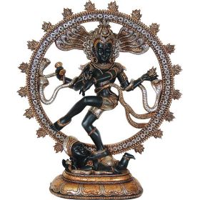 Intricate Nataraja (Dancing Shiva) Sculpture - Bronze Finish