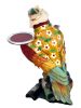 36-Inch Decorative Tropical Parrot Butler Statue With Serving Tray