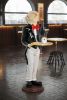 37 Inch Tall Butler Statue With Serving Tray - Uppity Connoisseur Design