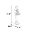 37 Inch Tall Butler Statue With Serving Tray - Uppity Connoisseur Design