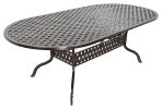 Savannah Outdoor Dining Table - Oval Aluminum Frame