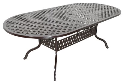 Savannah Outdoor Dining Table - Oval Aluminum Frame
