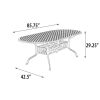 Savannah Outdoor Dining Table - Oval Aluminum Frame