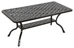 Weather-Resistant Aluminum Savannah Patio Coffee Table