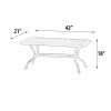 Weather-Resistant Aluminum Savannah Patio Coffee Table
