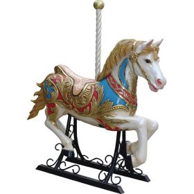 Enchanted Flying Pegasus Carousel Horse Figurine | Winged Fantasy Decor