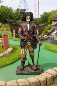 Skeleton Pirate Figurine | Spooky Undead Buccaneer Statue