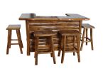 Adirondack Style Outdoor Teak Wood Bar Table For Patio