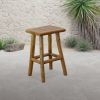 Solid Teak Adirondack Bar Stool – Weather-Resistant Outdoor Counter Seating