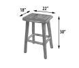 Solid Teak Adirondack Bar Stool – Weather-Resistant Outdoor Counter Seating