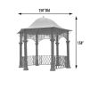 Bridgeton Moore Estate Gazebo Kit - Luxury Outdoor Canopy/Pavilion