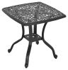 Grand Bonaire Outdoor Side Table – Weather-Resistant Woven Wicker End Table