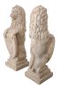Pair Of Stone Heraldic Lion Statues – 2-Piece Guardian Set