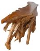 Solid Teak Root Console Table - Natural Free-Form Live Edge