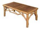 Solid Teak Wood Coffee Table – Rustic Lodge Style