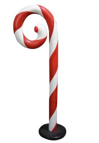Candy Cane Swirl Holiday Home Decor - Red & White Accent Piece