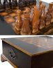 Ebony & Maple Inlay Wood Chess Table – 24" Luxury Coffee Table