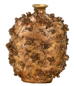 Gold Ceramic Ginger Jar Decorative Vase