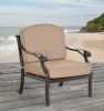 Savannah Outdoor Aluminum Club Chair With All-Weather Cushions
