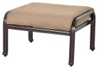 Savannah Collection Outdoor Aluminum Ottoman - All-Weather Patio Footrest