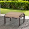 Savannah Collection Outdoor Aluminum Ottoman - All-Weather Patio Footrest