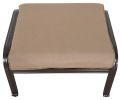 Savannah Collection Outdoor Aluminum Ottoman - All-Weather Patio Footrest