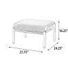 Savannah Collection Outdoor Aluminum Ottoman - All-Weather Patio Footrest