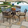 Savannah 5-Piece Round Outdoor Dining Set – Cast Aluminum