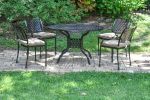 Savannah 5-Piece Round Outdoor Dining Set – Cast Aluminum