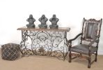 Hand-Forged Iron Console Table (Peruvian Style/Origin)