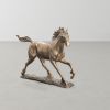 Bronzed Galloping Horse Statue - Equestrian Home Decor Figurine