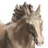 Bronzed Galloping Horse Statue - Equestrian Home Decor Figurine