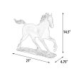 Bronzed Galloping Horse Statue - Equestrian Home Decor Figurine