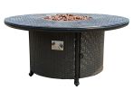 Windermere Propane Gas Fire Pit Table Set – Complete Outdoor Club Furniture Kit