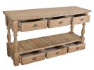 Rustic Farmhouse 6-Drawer Console