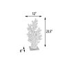Tall White Faux Coral Sculpture On Clear Acrylic Base