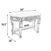 Modern Platine Metal Console Table With Natural Cream Marble Stone