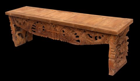 Sustainable Reclaimed Teak Wood Indoor/Outdoor Bench
