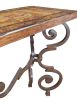 Solid Wood Top & Belruse Iron Base Console | Premium Industrial Finish
