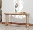 Cape May Coastal Farmhouse Console Table With Storage Shelf