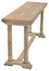 Cape May Coastal Farmhouse Console Table With Storage Shelf