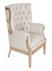 Farmhouse Islander Arm Chair | Coastal Woven Rattan Accent Seat