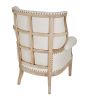 Farmhouse Islander Arm Chair | Coastal Woven Rattan Accent Seat