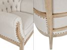 Farmhouse Islander Arm Chair | Coastal Woven Rattan Accent Seat
