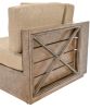 Single Arm Modern Rustic Chair W/ Cushions (Modular)