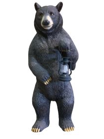 Standing Bear Garden Statue | 3.5 FT | Solar Lantern