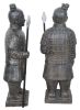 Pair Of Standing Soldiers 40" Tall With Black Earthy Finish
