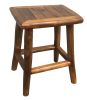 Solid Teak Wood Adirondack-Style Counter Stool