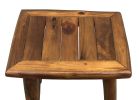 Solid Teak Wood Adirondack-Style Counter Stool